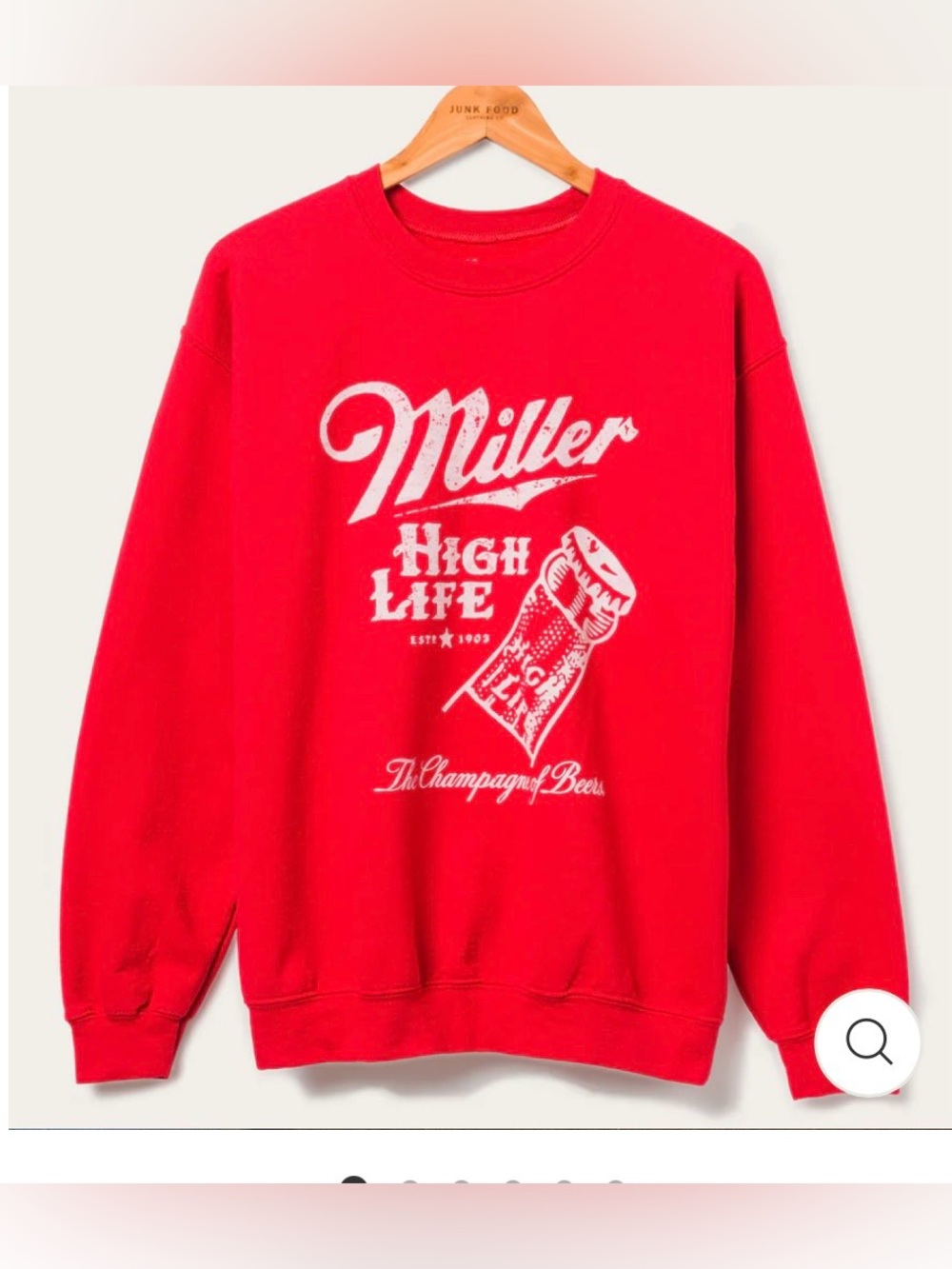 120th Anniversary Miller High Life Red Logo Crewneck Sweatshirt